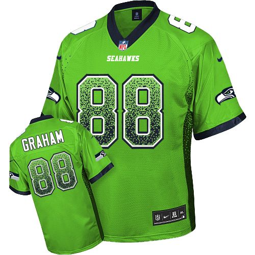 Men's Elite Jimmy Graham Nike Jersey Green - #88 Drift Fashion NFL Seattle Seahawks